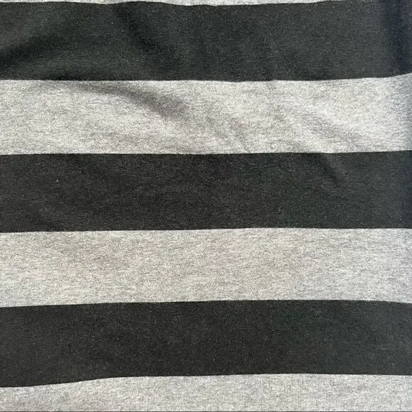 ZARA W&B Collection midi skirt bodycon pencil stretch striped black grey size M - Picture 8 of 12